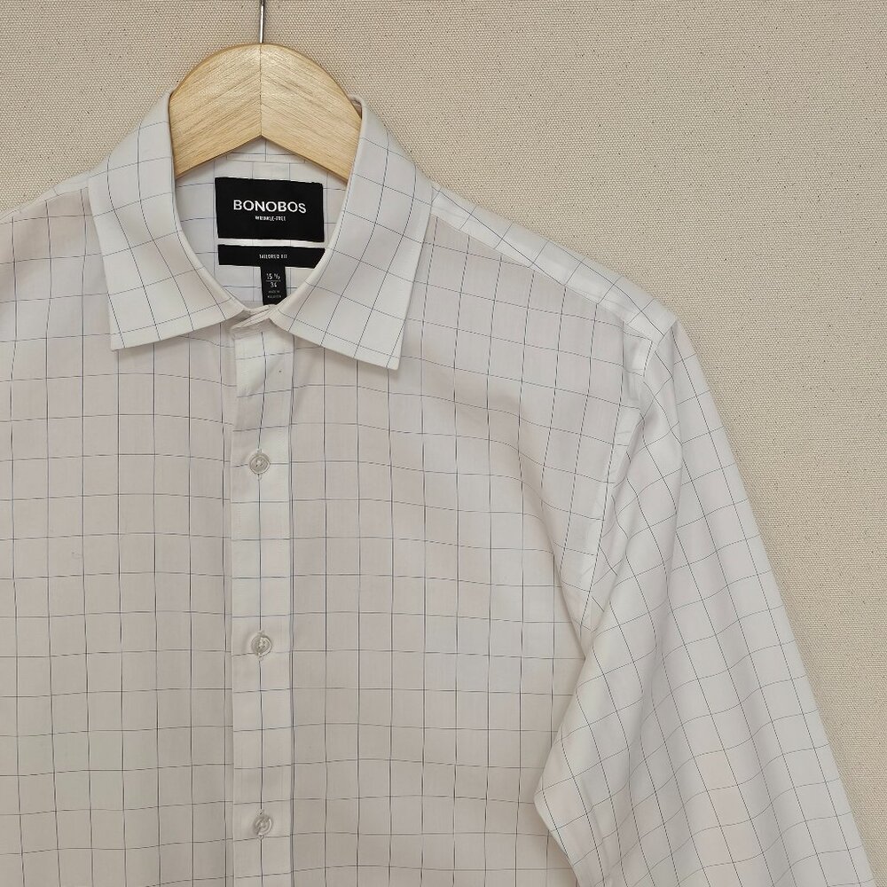 Bonobos Tailored Fit Wrinkle Free Button Down 15.5